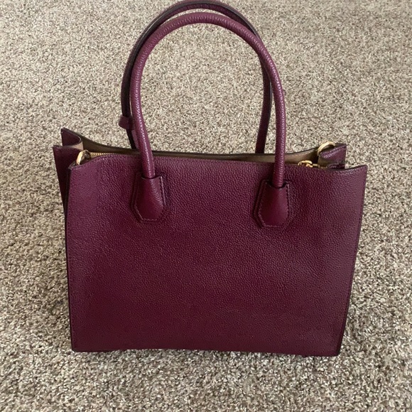 Michael Kors Plum Mercer Handbag - Picture 3 of 13